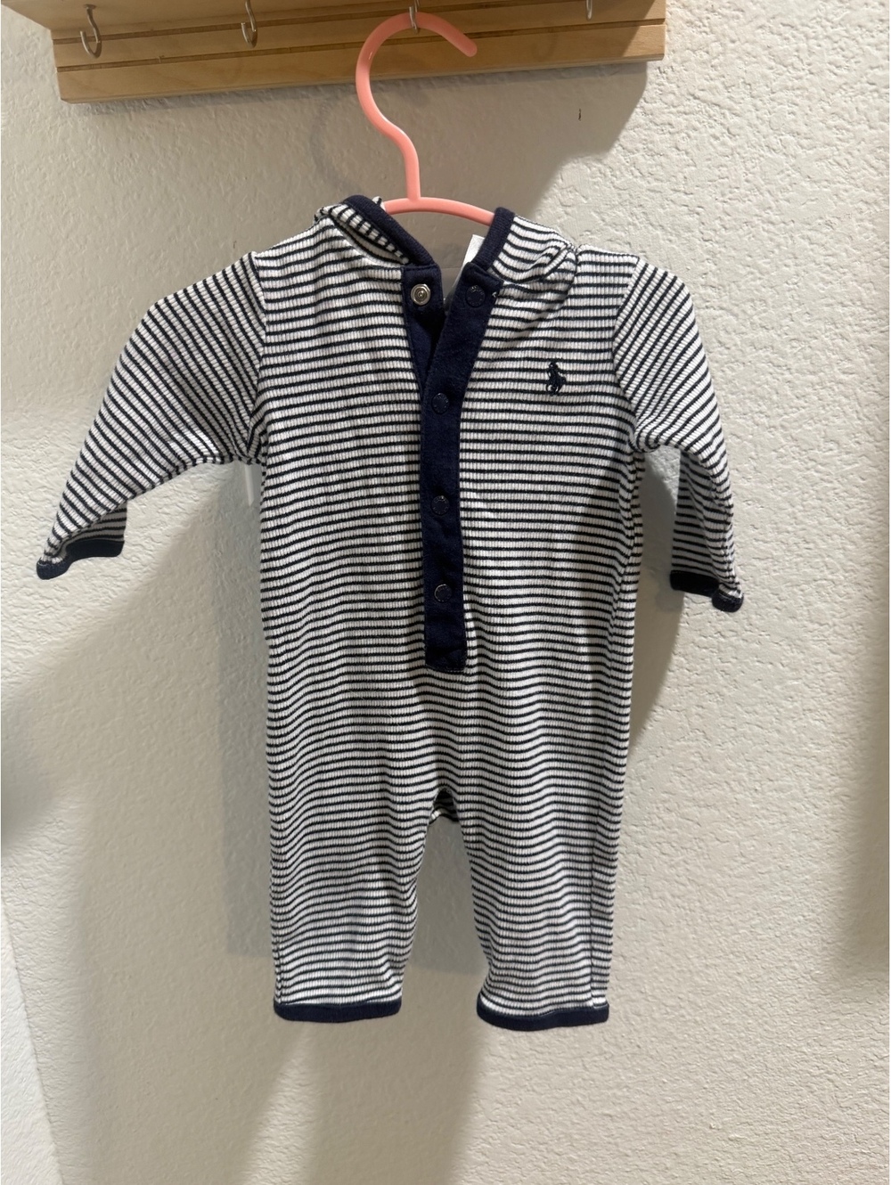 Ralph Lauren Navy and white baby jumper